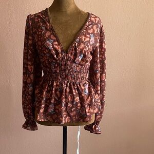 COCO+ JAIMESON Elegant Floral V-Neck Blouse